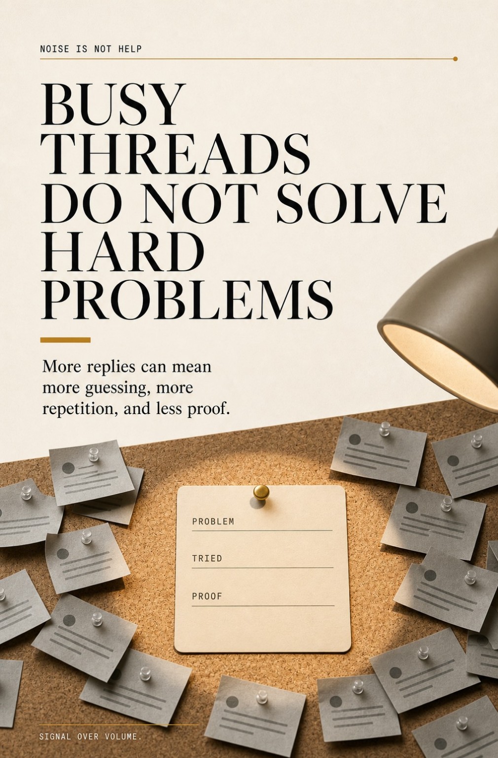 Signal over volume editorial poster